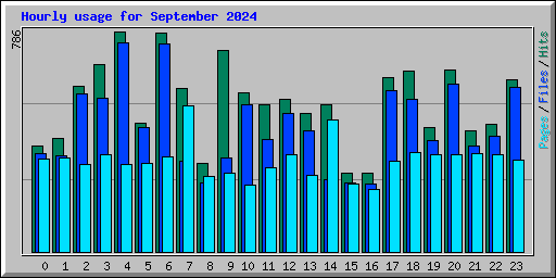 Hourly usage for September 2024