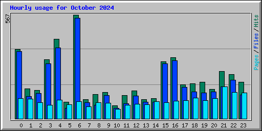 Hourly usage for October 2024